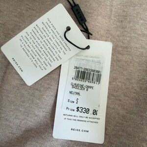 Reiss Neutral Draped Shoulder Top